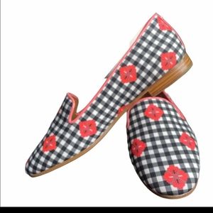 Kate spade Lounge Gingham Loafers Size 8
